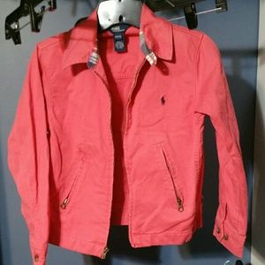 Girls Pink Polo Jacket